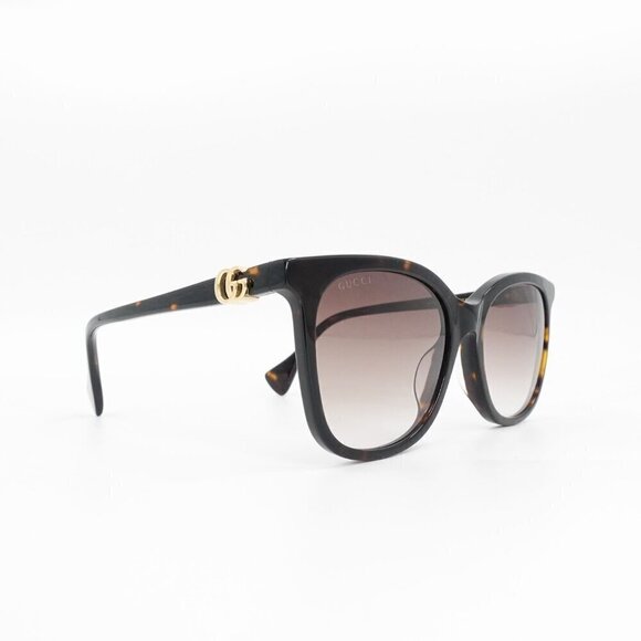 Gucci GG1071 Cat Eye Sunglasses Tortoise Brown OS - Picture 2 of 15